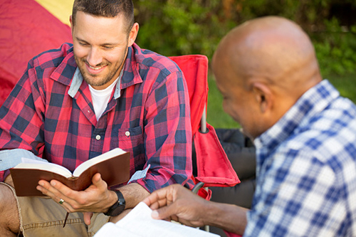 two men reading