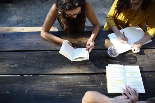 group of women reading