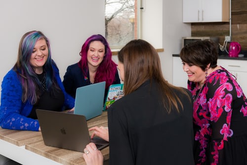 group of women talking